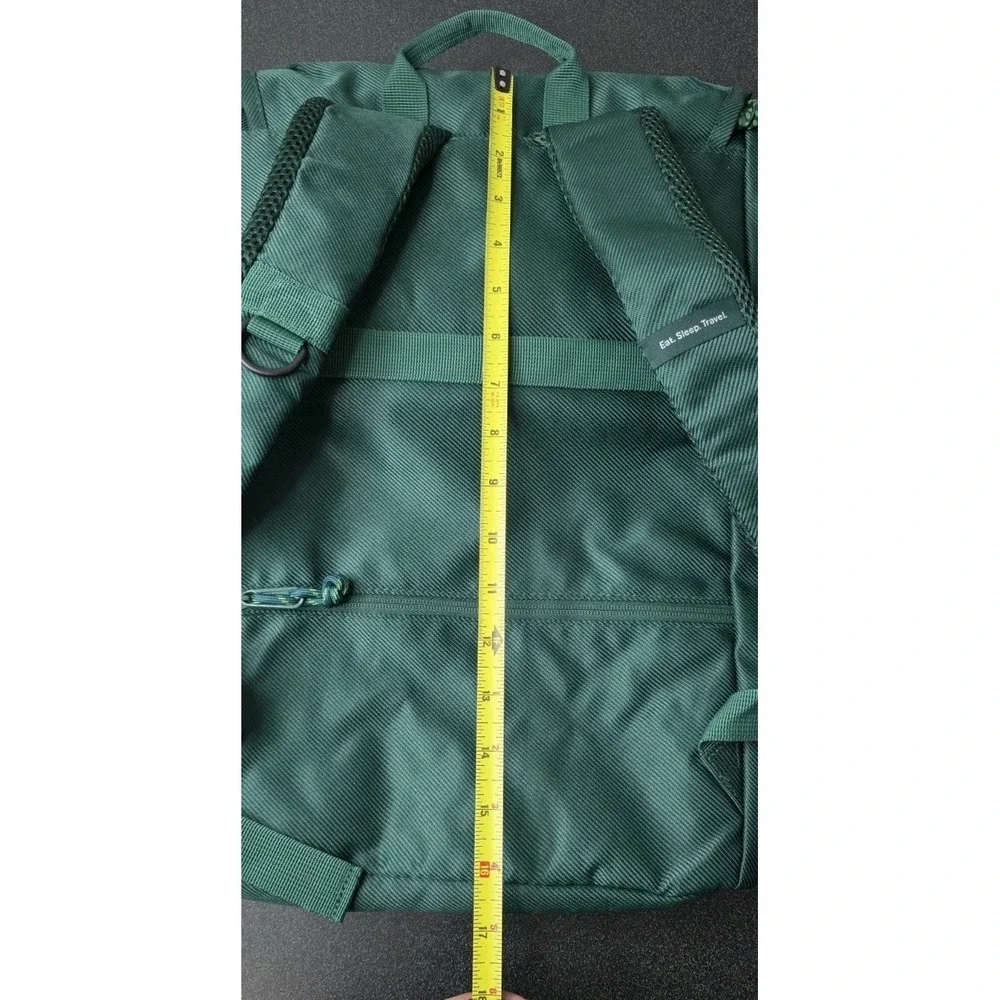 New Go Ahead Tours EF Green Backpack Buckle Closure 5 Pockets Rucksack Travel